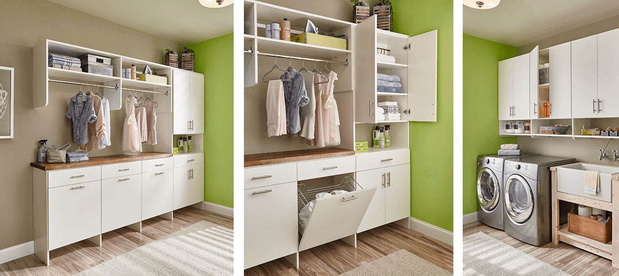 MasterSuite accessories include a hamper and laundry organizers to help you contain and sort the family’s dirty clothing and linens until you’re ready to do the washing.  Explore MasterSuite accessories.