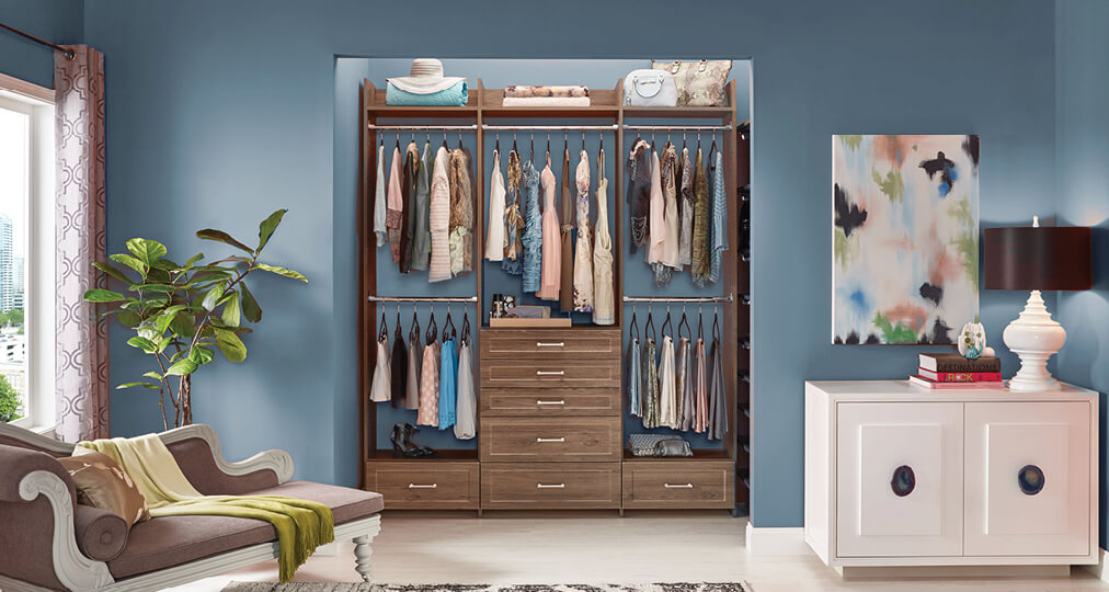 Capitalize on every inch of storage space with a professionally designed closet system.  Contact your ClosetMaid Concierge to help you create an efficient closet.